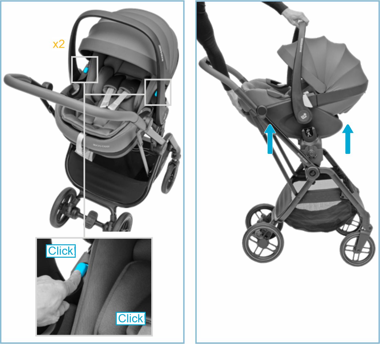 Инструкция к Maxi-Cosi Pebble 360 Прогулочная детская коляска и автокресло
