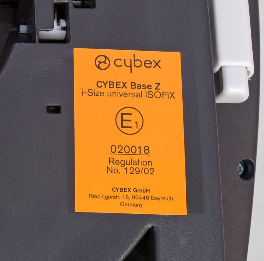 Cybex Base Z сертификация