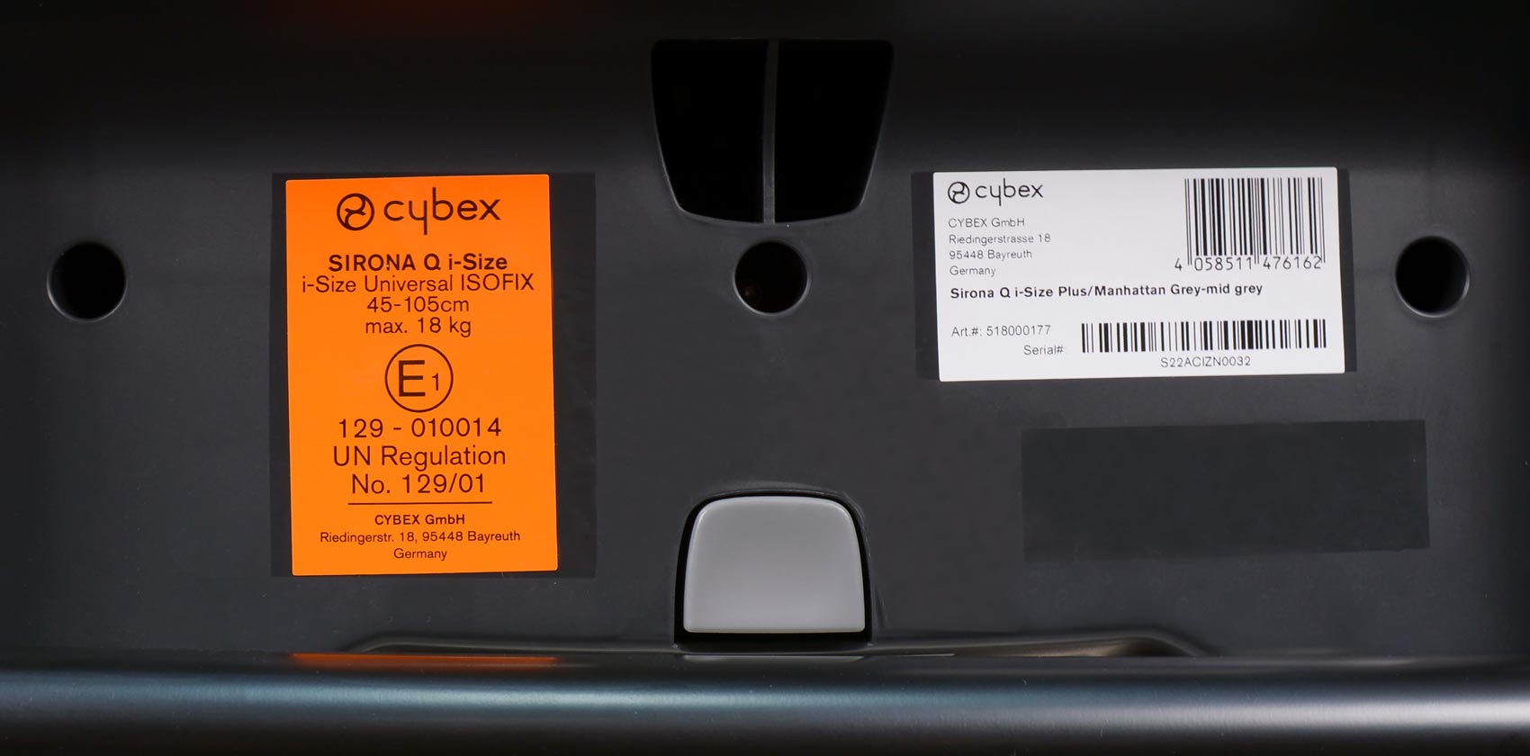 Cybex Sirona Q i-Size сертификация | серийный номер