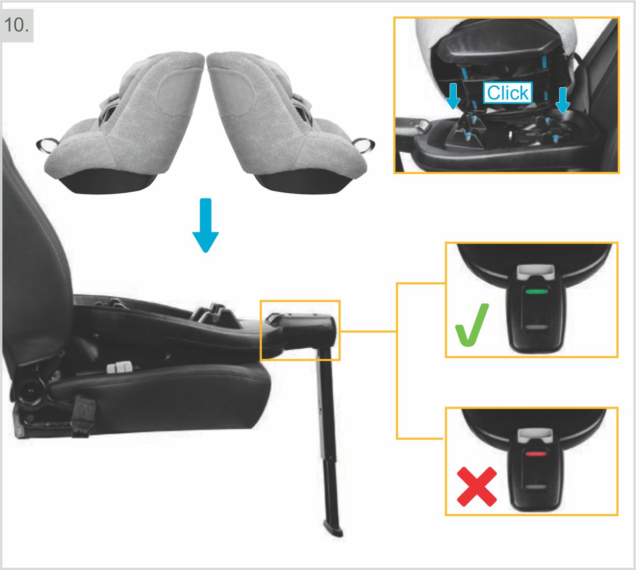 Инструкция к Maxi-Cosi Beryl Установка и снятие кресла с базы