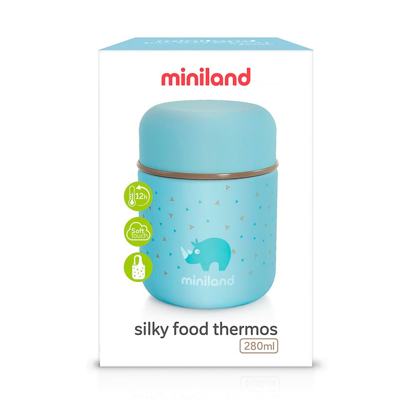 Miniland Термос Silky Thermos Mini для еды с сумкой, 280 мл