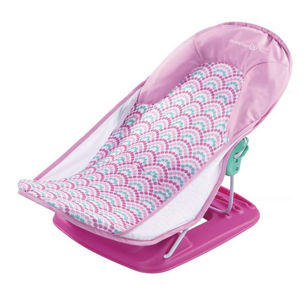 Лежак Summer Infant Deluxe Baby Bather Розовый с волнами