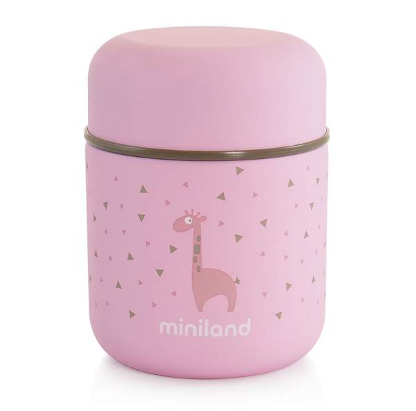 Термос для еды с сумкой Miniland Silky Thermos Mini 280 Розовый